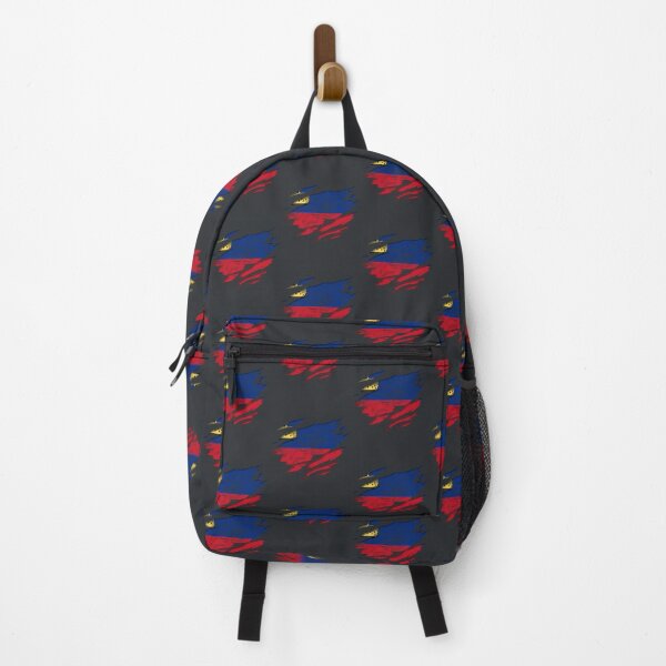 Item preview, Ripped Rip Open Liechtenstein Flag Palm designed and sold by rafaeltto.