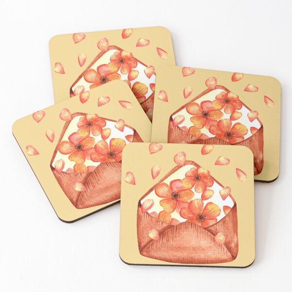 Item preview, Flower envelope fall hygge drawing designed and sold by pinkyfish1010.