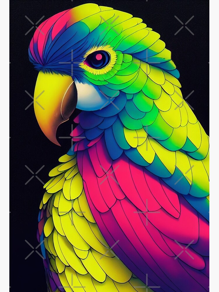 Drawing Of A Colorful Parrot Sitting On A Branch Background, Parrot Picture  Drawing, Parrot, Bird Background Image And Wallpaper for Free Download