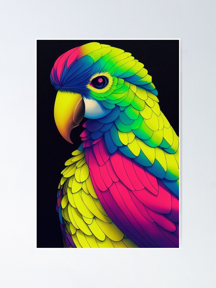 A Colorful Parrot in Oil Pastels – Anu Jain