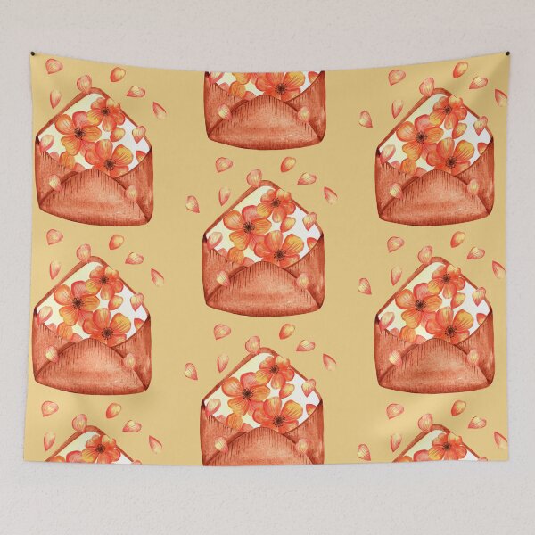 Item preview, Flower envelope fall hygge drawing designed and sold by pinkyfish1010.