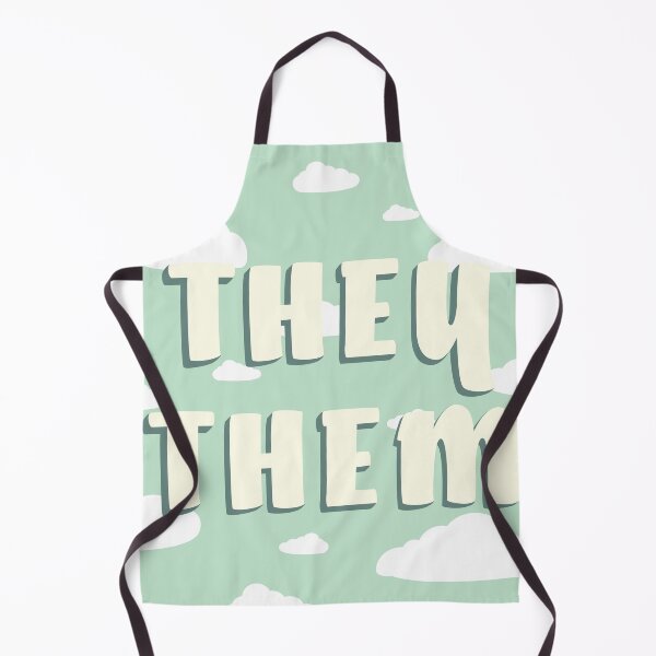 Item preview, Green Clouds They/Them Pronouns  designed and sold by MoonMint.