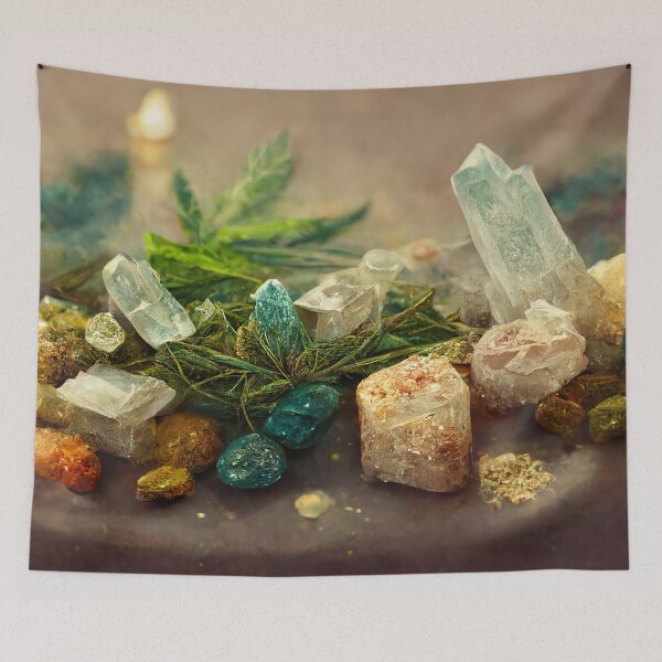 Aperçu de l'œuvre Crystals and Herbs créée et vendue par DeepSymbolism.
