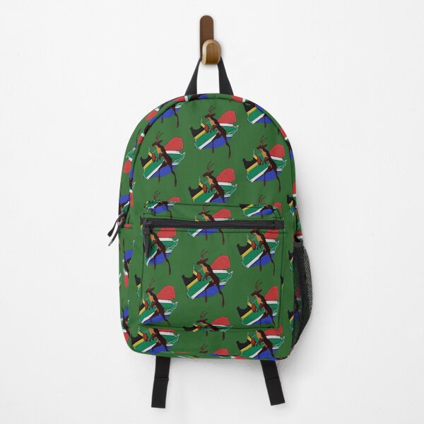 Item preview, Springbok playing rugby with SA flag country designed and sold by SolidEarthArt.