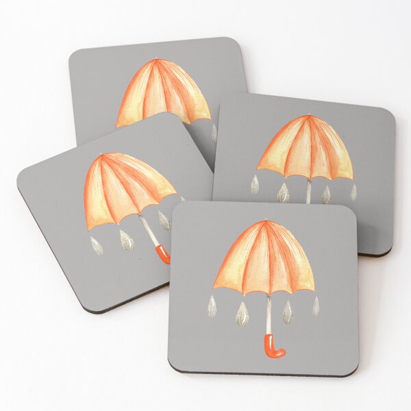 Item preview, RAINY FALL DAY watercolor illustration designed and sold by pinkyfish1010.
