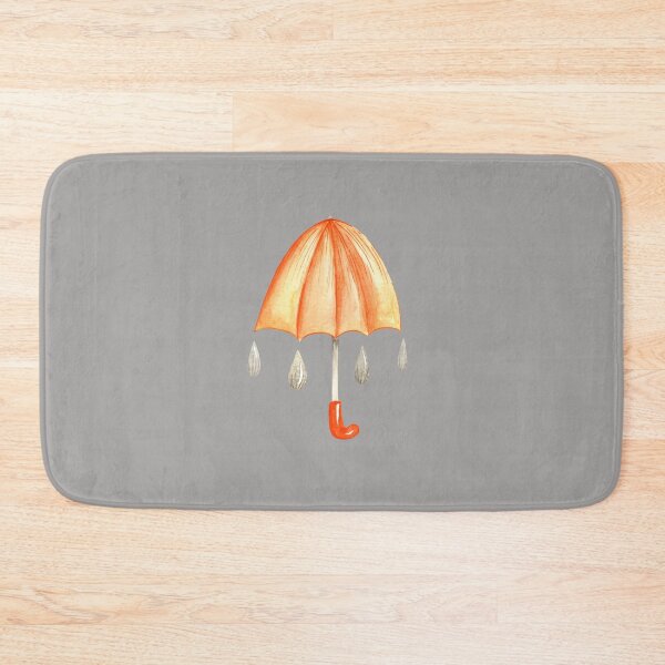 Item preview, RAINY FALL DAY watercolor illustration designed and sold by pinkyfish1010.
