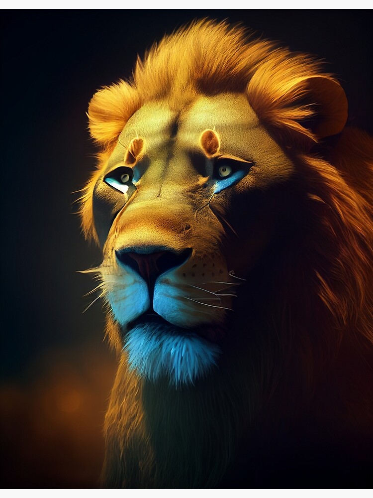 "Realistic Lion Painting, Lion Oil Painting, Realistic Render, Digital Art, 8k, Lion, Animal 