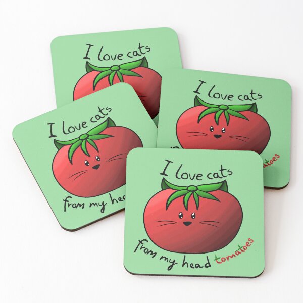 Item preview, I love cats from my head tomatoes designed and sold by babysnaily.