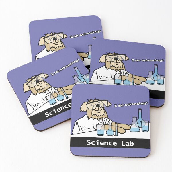 Item preview, Science Lab and Dog in Safety Glasses designed and sold by ellenhenry.