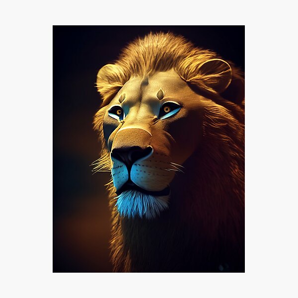 "Realistic Lion Painting, Lion Oil Painting, Realistic Render, Digital Art, 8k, Lion, Animal