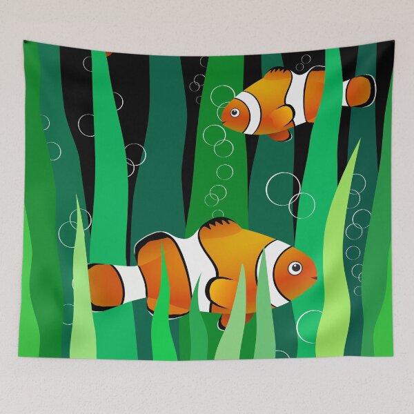 Item preview, Clownfish Swimming Among Weeds designed and sold by OutOfNowhere.