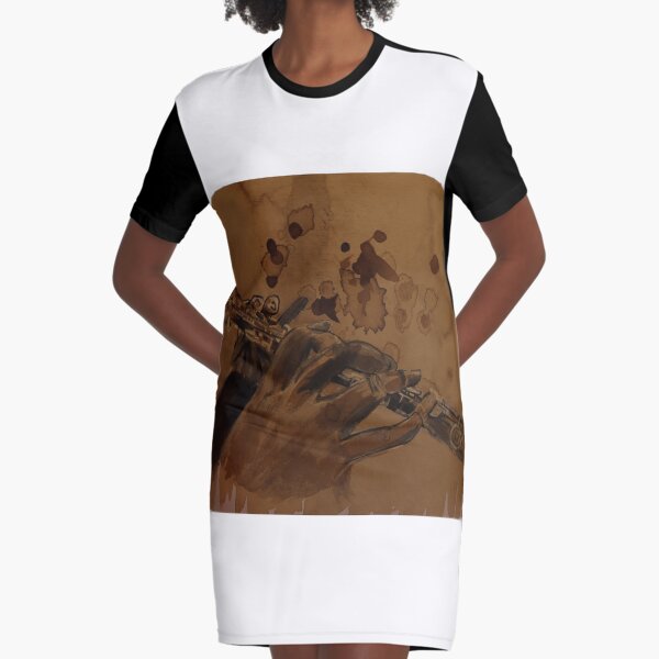 Coffee Flute Graphic T-Shirt Dress