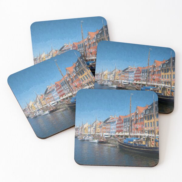 Item preview, The popular street of Nyhavn Harbour in Copenhagen. designed and sold by Pravine Chester.