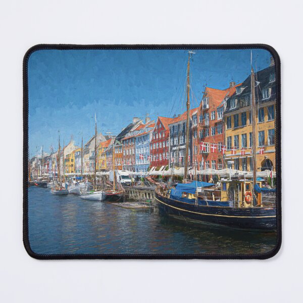 Item preview, The popular street of Nyhavn Harbour in Copenhagen. designed and sold by Pravine Chester.