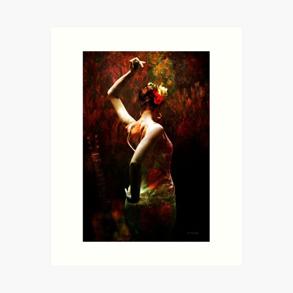 Flamenco - vibrant Spanish dancer Art Print
