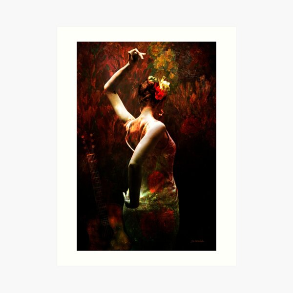 Flamenco - vibrant Spanish dancer Art Print