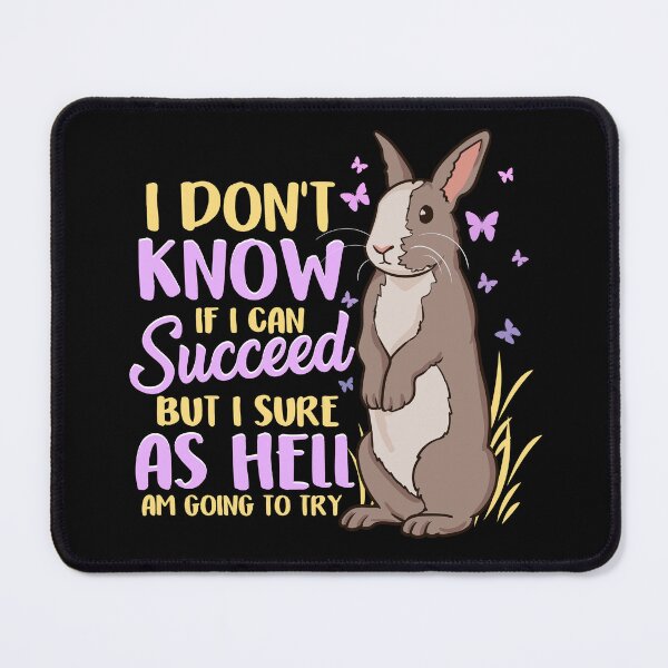 Item preview, Ambitious Rabbit Accept Challenge Rabbit designed and sold by Betsytiptoe.