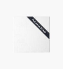 Fork me on Github Ribbon Black Art Board Print