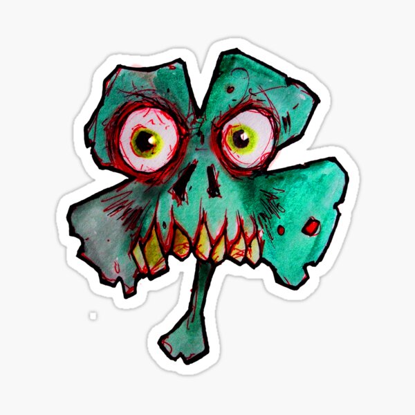 Bad Luck Clover Sticker