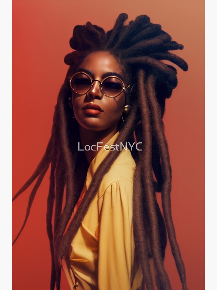 "Cool Natural Hair Dreadlocks Portrait Art" Poster for Sale by