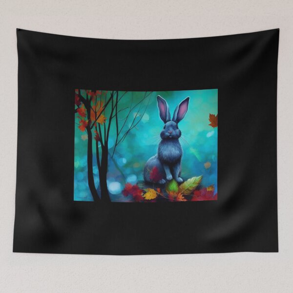 Item preview, Colorful Bunny in Fantastical Forest designed and sold by Staibshine.