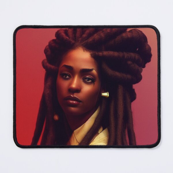 Item preview, Glamour Natural Hair Dreadlocks Portrait Art designed and sold by LocFestNYC.