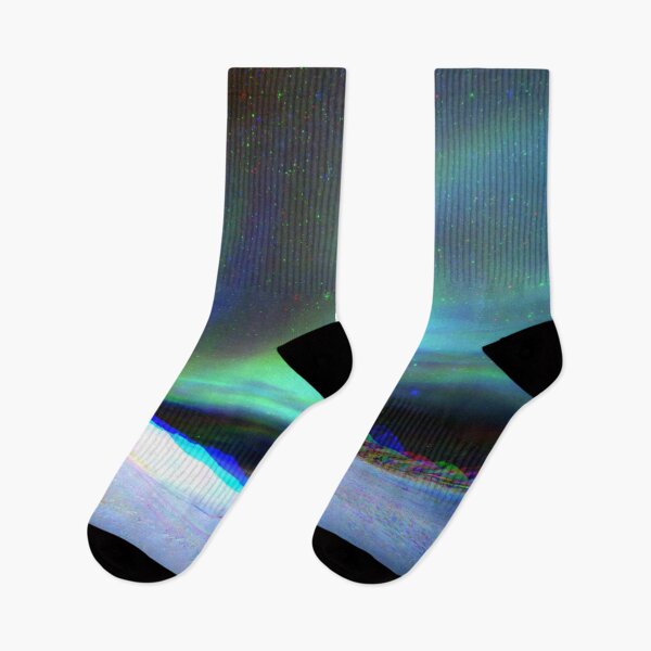 Artikelvorschau, Aurora Borealis Nordlichter Retro Vintage 3D-Stranddruck entworfen und verkauft von Thomas Dossman.
