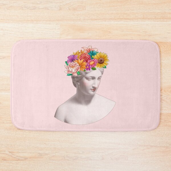 Item preview, Floral Greek Stone Bust Statue Head  designed and sold by everything4eva.