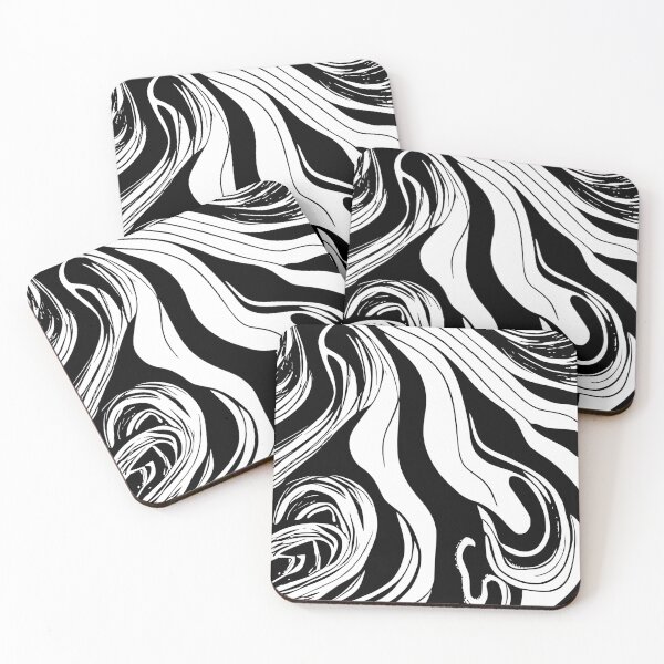 Item preview, Halloween Black and White Abstract Swirl Design designed and sold by HalloweenThings.