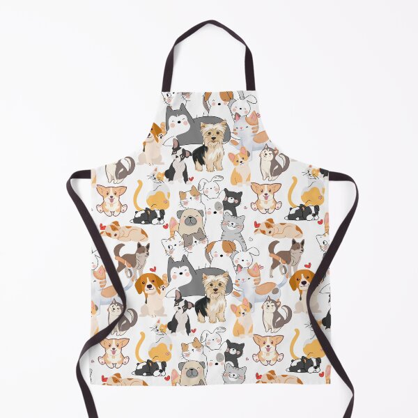 Item preview, Pets cats and dogs seamless pattern, cute dogs and cats designed and sold by EWIKA By Ekawit.
