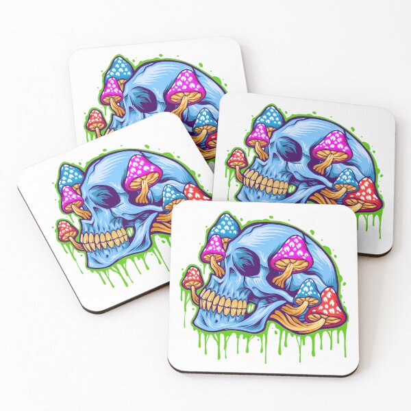 Item preview, Ice Skull Head Psychedelic Mushrooms designed and sold by sweary12.