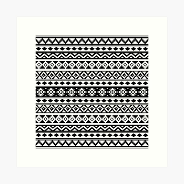 Latin American Pattern. Zigzag Squares Triangle Patterns