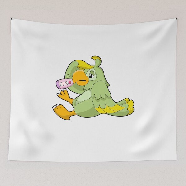 Item preview, Parrot with Clinical thermometer designed and sold by Snabdesign84.
