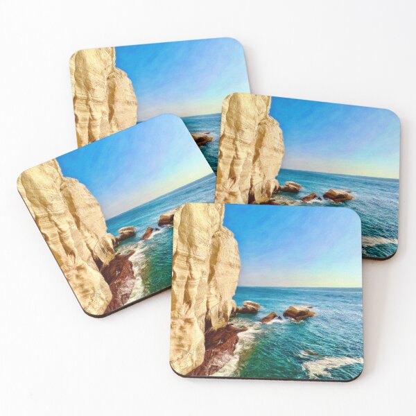 Item preview, By the Cliffs on Turquoise Seas designed and sold by Pamela Storch.