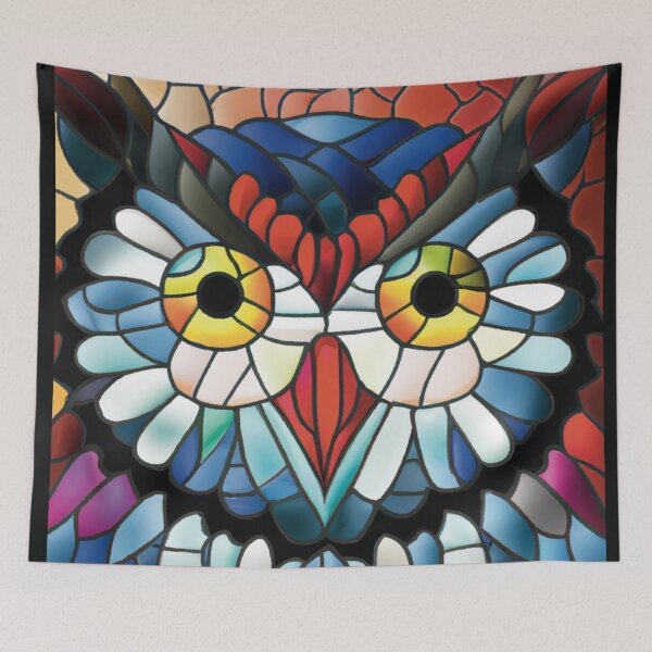 Artikelvorschau, Bunte Eulen-Buntglas-Fenster-Art entworfen und verkauft von jutulen.