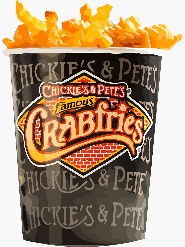 "Chickie's and Pete's Crab Fries" Sticker by srucci Redbubble