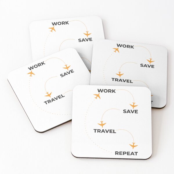 Item preview, Work Save Travel Repeat designed and sold by Wanc Designs.
