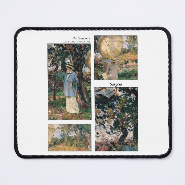 Item preview, John Singer Sargent vintage painting The Sketchers designed and sold by MalignWineArt.