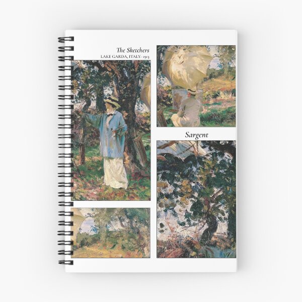 Item preview, John Singer Sargent vintage painting The Sketchers designed and sold by MalignWineArt.