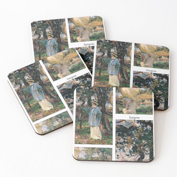 Item preview, John Singer Sargent vintage painting The Sketchers designed and sold by MalignWineArt.