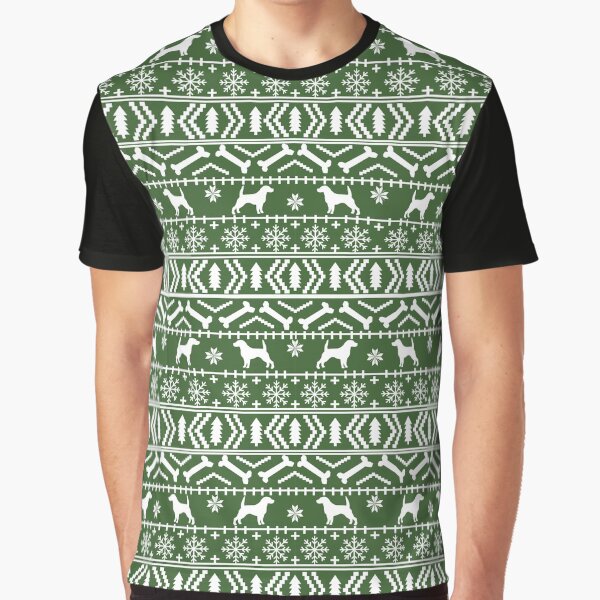 Item preview, Beagle fair isle christmas green and white pattern dog breed gifts designed and sold by PetFriendly.
