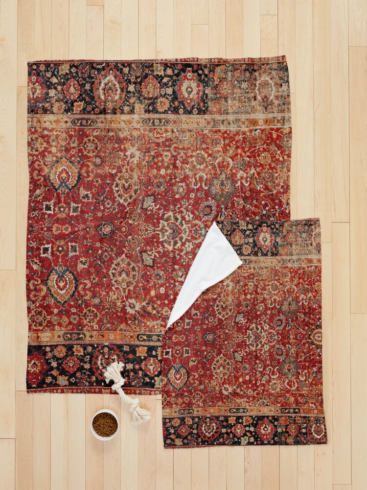 Thumbnail 5 of 6, Pet Blanket, 17th Century Afghanistan Rug Print designed and sold by Vicky Brago-Mitchell®.