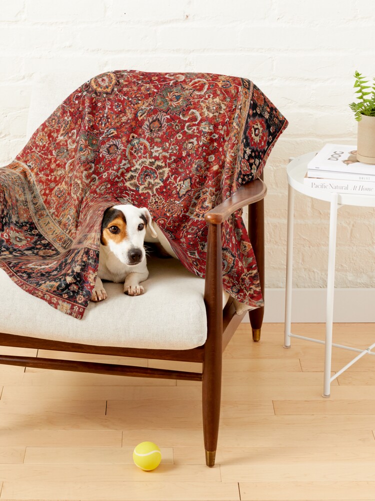 Alternate view of 17th Century Afghanistan Rug Print Pet Blanket