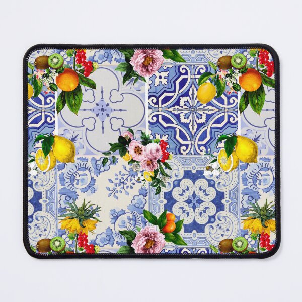 Item preview, Sicilian tiles,mediterranean,blue tiles ,lemons  designed and sold by MariaMarinova.