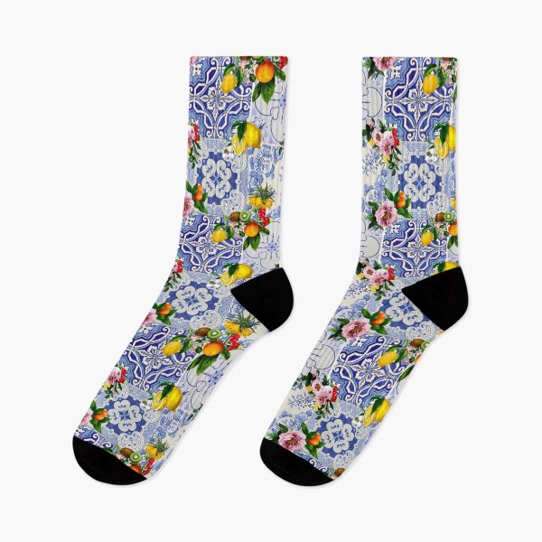 Item preview, Sicilian tiles,mediterranean,blue tiles ,lemons  designed and sold by MariaMarinova.