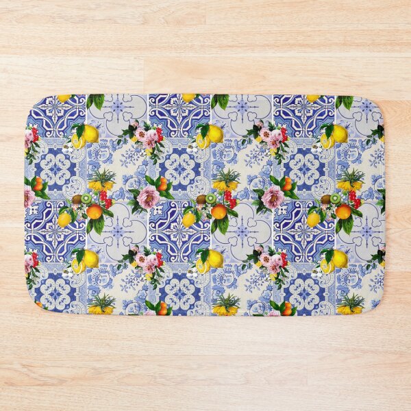 Item preview, Sicilian tiles,mediterranean,blue tiles ,lemons  designed and sold by MariaMarinova.