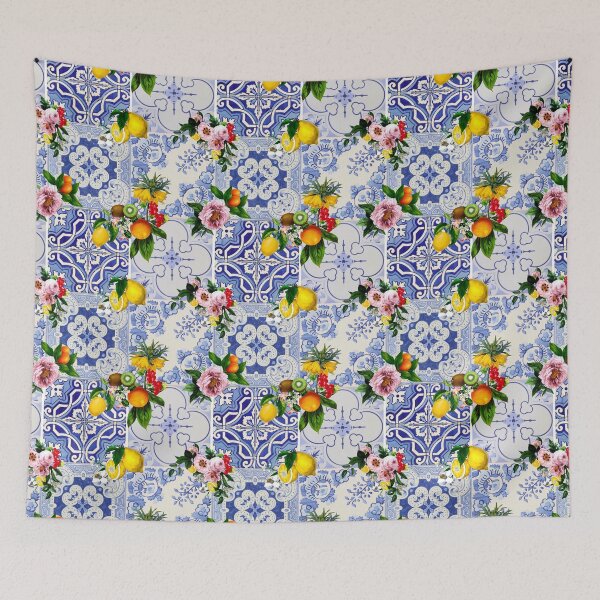 Item preview, Sicilian tiles,mediterranean,blue tiles ,lemons  designed and sold by MariaMarinova.