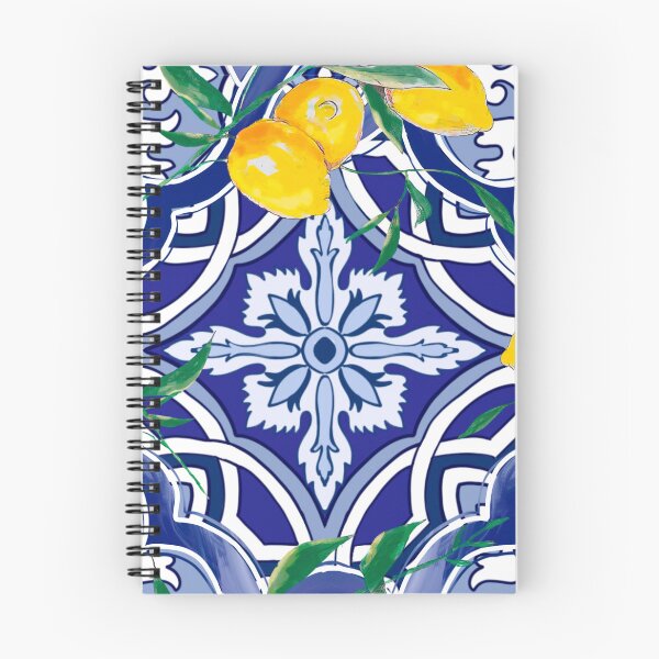 Item preview, Sicilian tiles,mediterranean,blue tiles ,lemons  designed and sold by MariaMarinova.