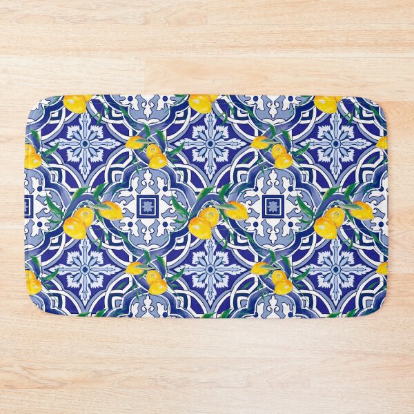 Item preview, Sicilian tiles,mediterranean,blue tiles ,lemons  designed and sold by MariaMarinova.