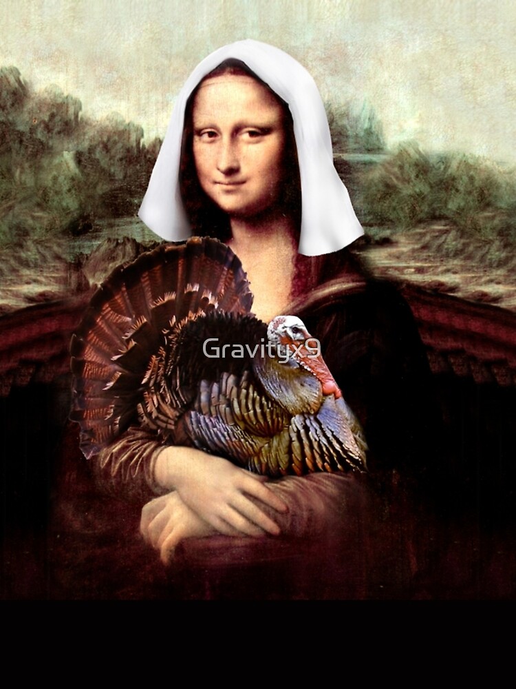 Mona Lisa Thanksgiving Pilgrim by Gravityx9